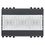 Vimar 20384 Eikon Lampada d'emergenza con LED ad alta efficienza, tre batterie ricaricabili sostituibili ministilo AAA 1,2 V, autonomia 1 ora, 3 moduli
