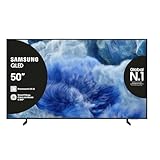 Samsung QLED 4K Vision AI Smart TV 50'' QE50Q8FAAUXZT, Q8F, Q4 AI Processor, 4K Upscaling, OTS Lite, Air Slim Design, 100% di Volume Colore con Quantum Dot, PACCHETTO INTRATTENIMENTO, 2025