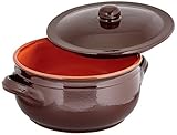Tegame con Coperchio Brunella, Terracotta, Marrone, 20x20x16 cm - Colì Maioliche e Terrecotte dal 1650