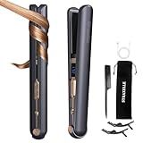Piastra per Capelli Senza Fili, 2 in 1 Piastra e Arricciacapelli Portatile, 175℃-215℃ Portatile Piastra Senza Fili con LED Display, 10000mAh Piastra Capelli da Viaggio per Donne/Uomini