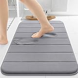 AMFUN Tappeto da bagno in Memory Foam, Tappeto Bagno Assorbente, Tappetino Antiscivolo Doccia per il bagno e il soggiorno, 40 x 60 cm, Assorbente, Lavabile