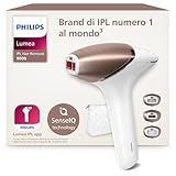 Philips Lumea 9000 Series, dispositivo di epilazione IPL, alternativa ai dispositivi di epilazione laser, SenseIQ, 3 accessori per viso, corpo e zone di precisione, con e senza filo, BRI955/00
