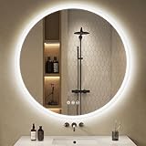 S'bagno 80 cm Specchio Bagno con Luce, Specchio Retroilluminato Bagno con sistema di oscuramento e cambio colore antiappannamento, Specchio LED Bagno con Altoparlante Bluetooth