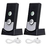 Interfono vocale bidirezionale a lungo raggio, citofono vocale wireless con luce indicatore e batteria lunga durata, Citofono Vocale a 2 Viesistema di interfono wireless per casa e ufficio