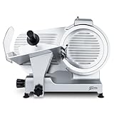 H.Koenig Affettatrice elettrica professionale MSX300, Lama made in Italy da 30cm, Affettatura di precisione, Spessore di taglio 0-15 mm, 282 giri/minuti, inox