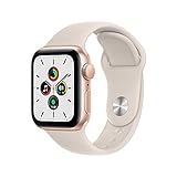 Apple Watch SE (1ª gen.) (GPS, 40mm) Smartwatch con cassa in alluminio color oro con Cinturino Sport color galassia - Regular. Fitness tracker, monitoraggio della frequenza cardiaca