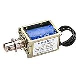 Heschen Elettromagnete solenoide, HS-1040B, DC12V 1.6A 25N, corsa 10mm, serratura per porta con telaio aperto tipo push-pull
