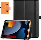 HGWALP Custodia universale per tablet da 9' -11' pollici, Folio Custodia protettiva universale per tablet da 9',9.7',10', 10.1', 10.5', 11.1',con cinturino a mano e funzione stand-Nero