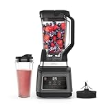 Ninja Frullatore 2 in 1, 1200 W, caraffa 2,1L, tazza 700ml, 3 programmi Auto-iQ: Blend, Max Blend, Crush, 4 impostazioni manuali, lavabile in lavastoviglie, nero, BN750EU