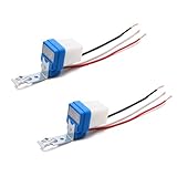 YOUNLEN AC 220V 10A Interruttore Crepuscolare Automatico, Fotocellula da Esterno, Sensore Luce (2 Pezzi)