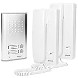 ORNO OR-DOM-RL-903 Citofono da Interno per Casa Bifamiliare a 4 Fili 220V AC Retroilluminato (Sistema citofonico per 2 famiglie)