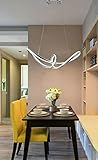 UNIVERSO Lampadario led a sospensione 60W intrecciato design moderno argento per cucina camera soggiorno 3 Tonalità di luce selezionabile