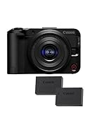 Canon EOS R50 V + RF-S 14-30mm F4-6.3 IS STM PZ + 2x Batterie (Kit Batteria Aggiuntiva) – Fotocamera Digitale per Vlogging Compatibile con Obiettivi Canon RF | Attrezzatura per Content Creator