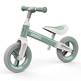 VITONIS Bicicletta Bambini Senza Pedali per 1,5-4 Anni Fino a 25 Kg, volante e sellino Regolabili in Altezza, Bloccasterzo, Giocattoli Regali per Bambini, Verde