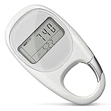Flintronic Pedometro Contapassi da Passeggio, 3D Contapassi Elettronico Accuratamente, Pedometro Sportivo Portatile con Cordino a Clip per Bambini/Fitness Uomo/Donna/Anziani