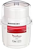 Moulinex AD5601 Moulinette Bouton, Sminuzza e mescola, Capacità di 200 g, 3 Velocità, Doppia lama in Acciaio Inox, Bianco e Rosso