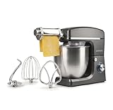 G3 Ferrari G20113 Impastatrice Planetaria con Tirapasta Pastaio 10&Lode, 2200 W (MAX), 10 Litri, Contenitore Inox, 6 velocità + Pulse, Nero/Acciaio