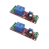 Aihasd 2 pezzi NE555 Ritardo dell'oscillatore 12 V DC Regolabile da 0 a 10 secondi Ritardo del timer Modulo interruttore Timer di ritardo Interruttore monostabile
