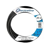 Electraline 13142 Cavo Unipolare FS17, Sezione 1 x 2.5 mm², Nero, 25 m