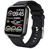 Orologio da polso da uomo e donna, 1,69 pollici, Smart watch per Android iOS, IP67, impermeabile, con monitoraggio del sonno della frequenza cardiaca, 8 modalità di sport, podometro, cronometro