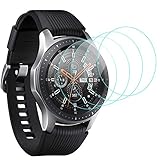 CAVN Pellicola Compatibile con Samsung Galaxy Watch 46mm Pellicola Protettiva [4-Pezzi], Gear S3 Protezione Schermo in Vetro Temperato Anti-graffio Anti-Bolle per S3 Frontier/Classic/Galaxy 46mm