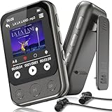 64GB Lettore MP3 Bluetooth 5.3 con Clip e Altoparlante, Lettore Musicale Sportivo con Touchscreen e Tasti, Controllo Volume Indipendente, Radio FM, Registrazione Vocale, Espandibile fino a 128GB