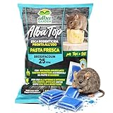 Albagarden - Veleno per Topi Potente - Topicida in Pasta per Topi Utilizzabile con Trappola E Ultrasuoni - per Ratti di Ogni Dimensione - 15 Bustine X 150 gr