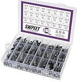 Swpeet - 240 condensatori elettrolitici diversi, gamma 0.1uF-1000uF, kit di assortimento, 10 V/16 V/25 V/50 V