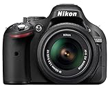 Nikon D5200 Fotocamera digitale SLR con kit obiettivo VR 18-55mm - Nero (24.1MP) LCD da 3 pollici (rinnovato)