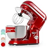 Klarstein Planetaria Professionale, Impastatrice Planetaria 5 Litri con Ciotola, Impastatrice Planetaria Professionale 1800W per Pizza e Dolci a 6 Velocità, Impastatrice Pane con Gancio e Frusta