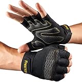 FREETOO Guanti Palestra Uomo Donna 2022 Ultimi, [Protezione Completa del Palmo] [Ultra Ventilati] Guanti da Sollevamento Pesi Leggeri con Antiscivolo Cuscinetti Guanti da Palestra per Fitness, Bici