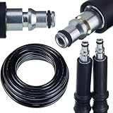 Rosfix Tubo Alta Pressione 5m Quick Connect – Nylon Rinforzato, 200 Bar, 60°C | ricambio per idropulitrice AR Blue Clean/Michelin/Black+Decker/Makita/Stanley | Accessorio Lavaggio