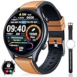 Smartwatch Uomo Chiamata Bluetooth e Risposta Vivavoce - Orologio Fitness con Contapassi Cardiofrequenzimetro da Polso Pressione Sanguigna Calorie Impermeabile Smart Watch Uomo per Android iPhone