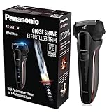 Panasonic ES-LL21-K503SH Rasoio Elettrico per Barba Wet&Dry, Rasatura Potente e Delicata, Ricaricabile, senza Fili, 3 Lame, Display LED, Japanese Blade Tech