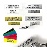Targhette Citofono Personalizzate - Targhetta Citofono Esterno Resistenti in Vinile, Varie Misure (1,5x5,5 cm / 2x8 cm) e Colori, Ideali per Esterno