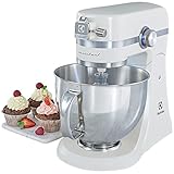 Electrolux EKM4100 Impastatrice Planetaria, 10 velocità, 1000W, struttura in acciaio inox e alluminio pressofuso, color Bianco (Panna)