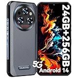 OUKITEL WP35 Telephone Portable Incassable 5G - 24GO（8+16）+256GO,Telephone Incassable 11000mAh,5G Dual SIM,6.6' FHD+, Telephone Portable Android 14,64MP Caméra Primaire,GPS/NFC/OTG/2Ans Garantie,Noir