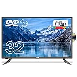 Cello TV 32 Pollici LED HD Ready con Lettore DVD Integrato – Triplo Sintonizzatore DVB-T2/S2/C, Registrazione USB, 3 HDMI, Non Smart TV, Design Compatto