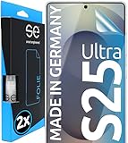 Se® - 2 pellicole protettive 3D trasparenti per Samsung Galaxy S25 Ultra, auto-guarigione, 100% impronte digitali e compatibile con FaceID, facile installazione senza bolle, ultra trasparente,