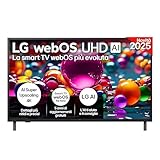 LG webOS UHD AI UA75 TV 43 pollici, Smart TV 4K Ultra HD, Processore α7 Gen8, webOS con AI, Filmmaker mode, HDR10, Gaming con VRR 4K@60Hz, Game Optimizer, Wi-Fi, 43UA75006LA 2025