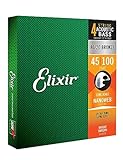 Corde per basso acustico a 4 corde in bronzo 80/20 Elixir® Strings con rivestimento NANOWEB®, Long Scale, Light (.045-.100)