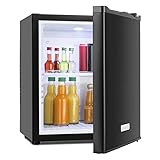 KLARSTEIN Mini Frigo da Camera, Frigo Portatile da Camera, Frigorifero Piccolo da Ufficio, Mini Frigo Bar da Camera con LED, Ripiani Rimovibili, Mini Frigo Portatile Campeggio e Skin Care 5-15°C, 23L
