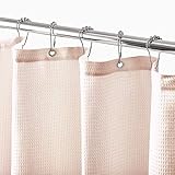 mDesign Tenda da doccia di lusso con motivo a nido d'ape, facile da pulire, resistente alla muffa e impermeabile, rosa cipria