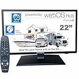 Unispectra ® 22' Smart TV (webOS) 12V Full HD ELED 230v 24v Triplo sintonizzatore: satellitare, terrestre, cable 3xHDMI 2xUSB Telecomando magico TV 12V per camper caravan furgone barca