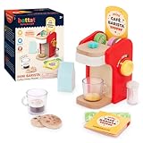 Battat Education - Mini Barista Playset - Caffettiera giocattolo, 1 tazzine e accessori per espresso - Gioco di simulazione caffè per bambini - Set educativo da cucina, 2 anni+