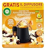 Airwick Armonia Istantanea Profumatore per Ambienti, Confezione con 1 Diffusore di Oli Essenziali e 1 Ricarica per Diffusore di Oli Essenziali, Fragranza Dolce Vaniglia e Burro di Karitè