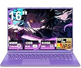 PC Portatile 16 Pollici Computer Portatile Win11 12GB 512GB 1TB SSD Espansione N5095 fino a 2.9Ghz, Notebook Laptop Ventola di Raffreddamento丨5GWIFI丨2K FHD丨Mini HDMl丨Membrana Tastiera Italiana- Viola