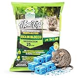 Albagarden - Veleno Per Topi Potente - Topicida In Blocchi - Esche Per Topi Utilizzabile Con Trappola E Ultrasuoni - Per Ratti Di Ogni Dimensione - 300 gr