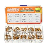 HUAREW 10 valori 300 pezzi condensatore ceramico 0,1 0,15 0,22 0,33 0,47 0,68 1 2,2 4,7 10 uF / 100-10000 nF kit di classificazione
