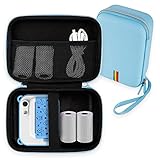 Leayjeen Custodia per Macchina Fotografica Istantanea per Bambini, Compatibile con Gofunly/uleway/Hangrui/USHINING e Carta da Stampa, Regali di Natale & Compleanno per bambini (solo custodia) Blu